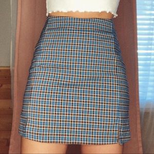 Plaid Mini Skirt